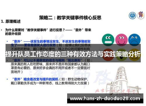 提升队员工作态度的三种有效方法与实践策略分析